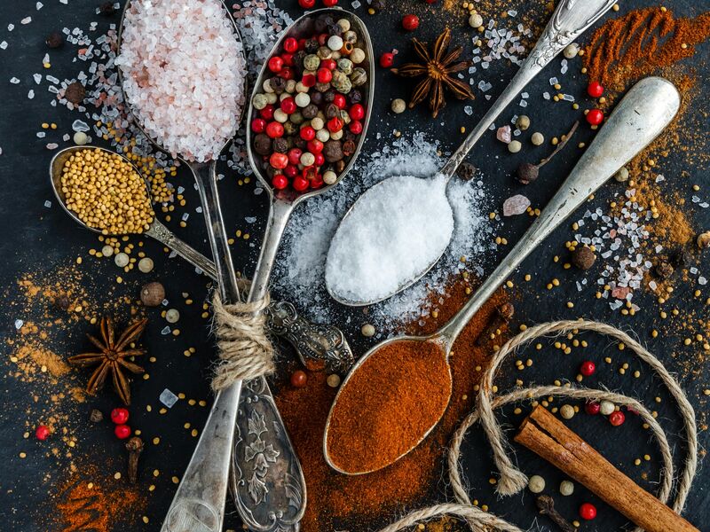 Traditional Indian spices and ingredients
